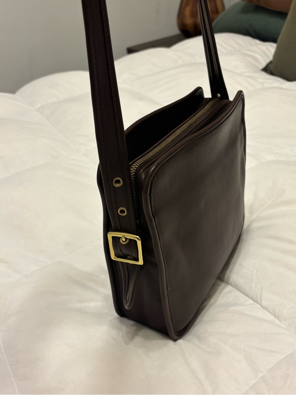 Vintage Coach Legacy North / South Compartment Bag - 9168 Brown - Picture 2 of 16
